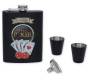 Flask Set Φλασκί Ποτού Casino Poker με 2 Σφηνοπότηρα, Τράπουλα και Ζάρια (4335) - 240ml - Τιμή: 22,50€