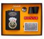 Flask Set Φλασκί Ποτού All Black Poker 777 με 2 Σφηνοπότηρα, Τράπουλα και Ζάρια (4336) - 240ml - Τιμή: 22,50€