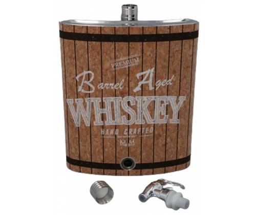 Hip Flask Δοχέιο Φλασκί Ποτού Whiskey Γίγας με Βρυσάκι (F3513) - 3840ml - Τιμή: 79,00€