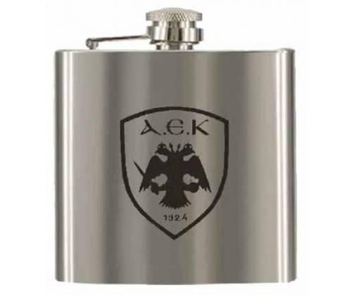 Flask Φλασκί Ποτού ΑΕΚ με Ανεξίτηλη Χάραξη Lazer (254) - 180ml -  Price: 13,50€