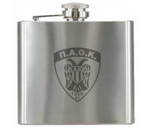 PAOK Flask with Indelible Lazer Engraving (842) - 150ml -  Price: 13,90€