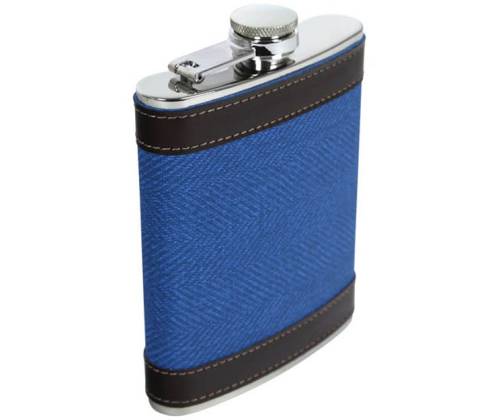 Hip Flask Φλασκί Ποτού «Blue» (F2290) - 210ml - Τιμή: 11,90€