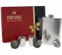 Hip Flask Set Φλασκί Ποτού με 4 Σφηνοπότηρα Chrome Nubs (F014) - 240ml - Τιμή: 16,50€