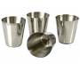Hip Flask Set Φλασκί Ποτού με 4 Σφηνοπότηρα Chrome Nubs (F014) - 240ml - Τιμή: 16,50€