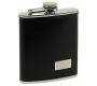 Hip Flask Φλασκί Ποτού Leather Black Μαύρο (F008) - 210ml -  Price: 11,90€