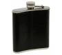 Hip Flask Φλασκί Ποτού Leather Black Μαύρο (F008) - 210ml -  Price: 11,90€