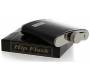Hip Flask Φλασκί Ποτού Leather Black Μαύρο (F008) - 210ml -  Price: 11,90€