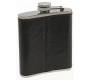 Hip Flask Φλασκί Ποτού Leather Dark Brown Καφέ Σκούρο (F009) - 210ml - Τιμή: 11,90€
