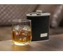 Hip Flask Φλασκί Ποτού Leather Dark Brown Καφέ Σκούρο (F009) - 210ml - Τιμή: 11,90€