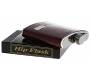 Hip Flask Φλασκί Ποτού Leather Red Brown Καφέ (F010) - 210ml - Τιμή: 11,90€