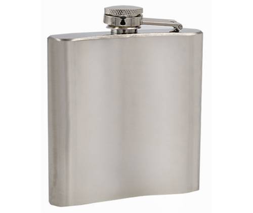 Hip Flask Φλασκί Ποτού Chrome Mat (F015) - 180ml - Τιμή: 9,50€
