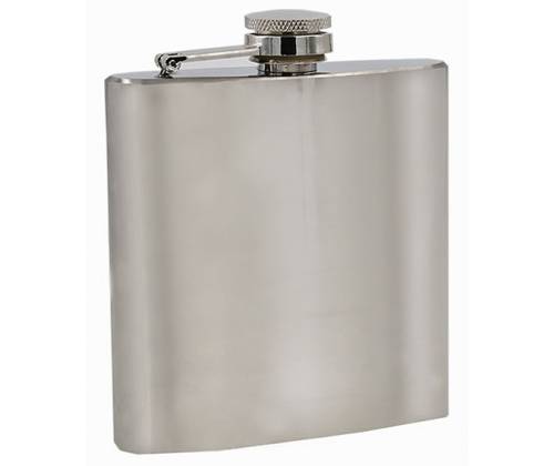 Hip Flask Φλασκί Ποτού Chrome Mat (F015) - 180ml - Τιμή: 9,50€