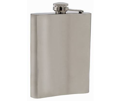 Hip Flask Φλασκί Ποτού Chrome Mat (F016) - 240ml - Τιμή: 10,50€