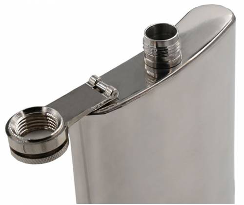 Hip Flask Φλασκί Ποτού Chrome Mat (F016) - 240ml - Τιμή: 10,50€