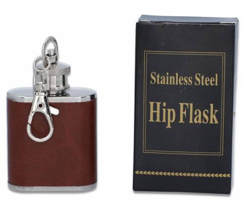 Flask Φλασκί Ποτού Mini Μπρελόκ Καφέ - 30ml - Τιμή: 4,80€