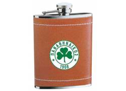 Flask Φλασκί Ποτού Δέρμα Καφέ ΠΑΟ (151) - 180ml