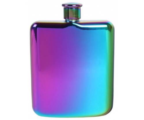 Flask Φλασκί Ποτού Rainbow Curved (22196) - 180ml - Τιμή: 14,50€