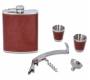 Hip Flask Set Drink Flask - Chess with shot glasses (F4506) - 240ml Brown -  Price: 35,50€