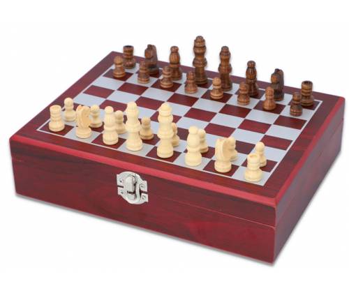 Hip Flask Set Drink Flask - Chess with shot glasses (F4506) - 240ml Brown -  Price: 35,50€