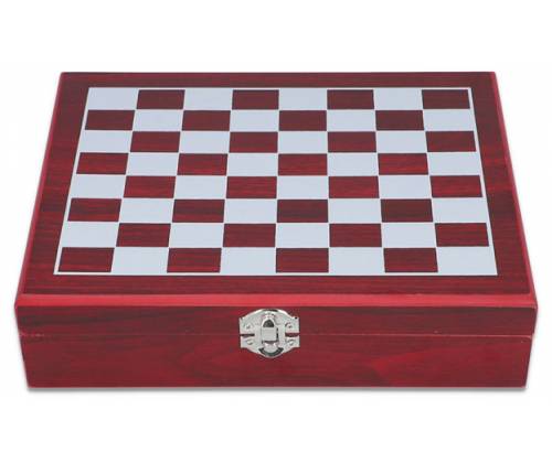 Hip Flask Set Drink Flask - Chess with shot glasses (F4506) - 240ml Brown -  Price: 35,50€