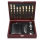 Hip Flask Set Drink Flask - Chess with shot glasses (F4519) - 240ml Black -  Price: 35,50€