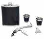 Hip Flask Set Drink Flask - Chess with shot glasses (F4519) - 240ml Black -  Price: 35,50€