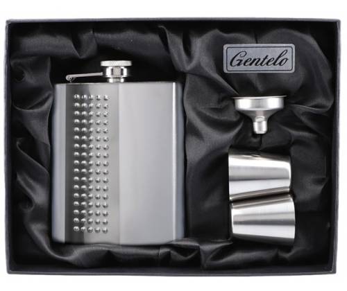 Flask Set Φλασκί Ποτού Πολυτελείας με 2 Σφηνοπότηρα Bullets (4109) - 180ml - Τιμή: 18,50€