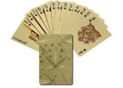 Πολυτελής Τράπουλα Χρυσή - Σχέδιο Κάνναβη