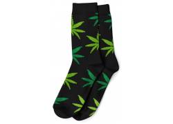 Κάλτσες Μακριές Ανδρικές Cannabis Leaf (40-45) - Μαύρο/Πράσινο (2)