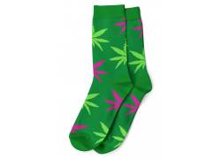Κάλτσες Μακριές Γυναικείες Cannabis Leaf (36-42) - Πράσινο/Ροζ (2)