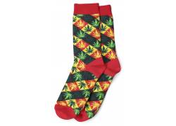 Κάλτσες Μακριές Γυναικείες Cannabis Leaf (36-42) - Rasta/Leaves