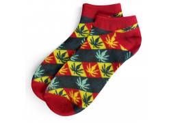 Κάλτσες Κοντές Ανδρικές Cannabis Leaf (40-45) - Rasta Leaves