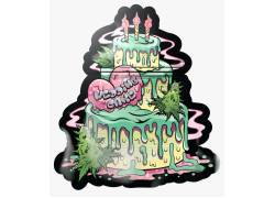 Σακουλάκι Ασφαλείας Mylar Zip Bag - Wedding Cake