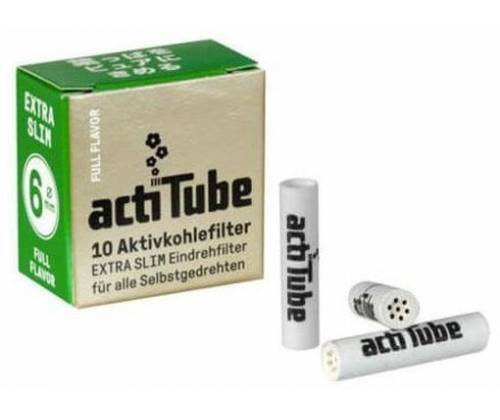 Ανταλλακτικό Φίλτρο actiTube Extra Slim 10 Ενεργού Ανθρακα 6mm - Τιμή: 1,80€
