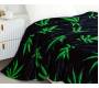 Κουβέρτα Μαύρη με Σχέδιο Leaves για Διπλό Κρεβάτι - 200x180cm - Τιμή: 32,50€
