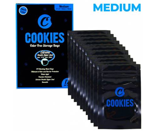 Σακουλάκι Ασφαλείας Cookies Ziplock Smell Proof - Medium (102x152mm) -  Price: 0,85€
