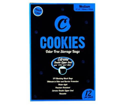 Σακουλάκι Ασφαλείας Cookies Ziplock Smell Proof - Medium (102x152mm) -  Price: 0,85€