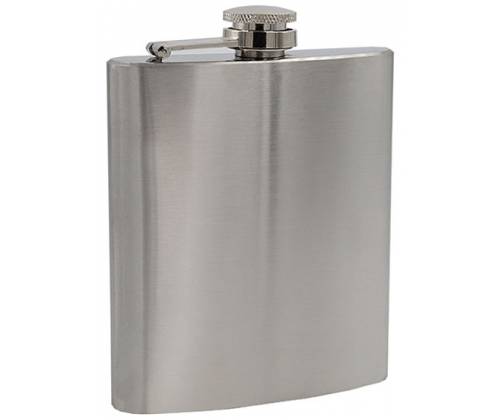 Hip Flask Φλασκί Ποτού Chrome Mat (F001) - 210ml - Τιμή: 9,90€
