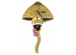 Funguys Ρολόι Τοίχου Ξύλινο Magic Mushroom - Υψος 30cm