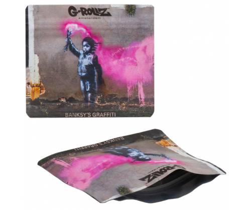 G-Rollz Σακουλάκι Ασφαλείας Zip - Banksy's Graffiti (70x60mm) -  Price: 1,20€