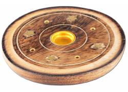 Βάση για Aρωματικά Sticks από Ξύλο Μάνγκο - Cycle Gold 4 θέσεων