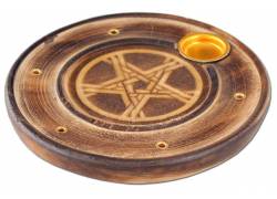 Βάση για Aρωματικά Sticks από Ξύλο Μάνγκο - Star Gold 5 θέσεων