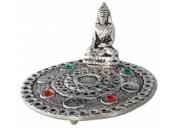 Βάση για Αρωματικά Sticks Μεταλλική Σχέδιο Buddha - 11cm