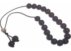 Κομπολόι Χειροποίητο από Λάβα Σαντορίνης με 21 Χάντρες