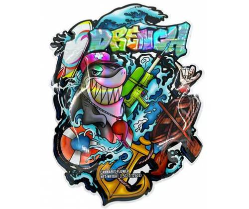 Mylar Zip Bag - Shark Drench -  Price: 0,90€