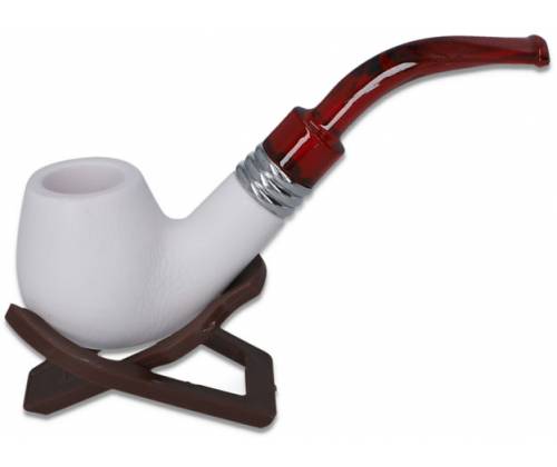 Κλασική Πίπα Καπνού MD Κεραμική Λευκό Ματ 14cm - 40004008 - Τιμή: 11,90€