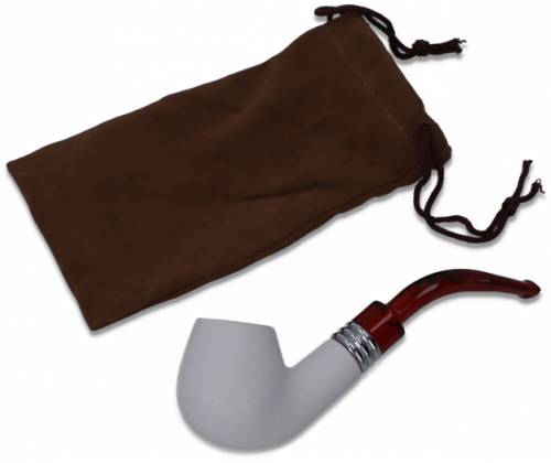 Κλασική Πίπα Καπνού MD Κεραμική Λευκό Ματ 14cm - 40004008 - Τιμή: 11,90€