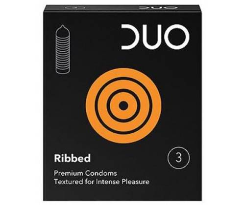 Προφυλακτικά Duo Με Ραβδώσεις - Τιμή: 1,30€