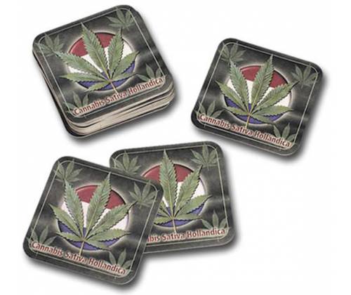 Σουβέρ Χάρτινο Τετράγωνο Holland Leaf 90x90mm - 4 τεμ. -  Price: 1,60€