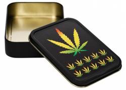 Μεταλλικό Κουτί Αποθήκευσης Small Leaves - 11x8cm